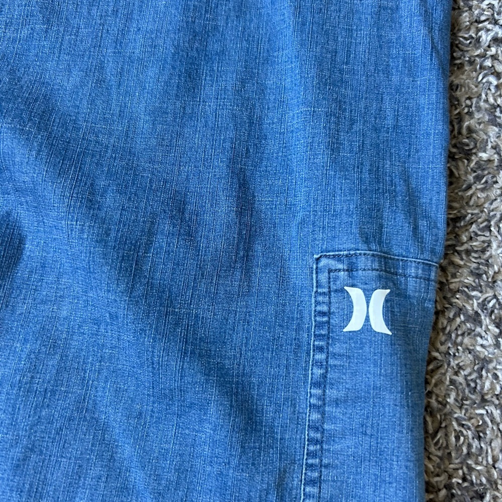 Hurley Girls Chambray Cargo Style Joggers size XL - Picture 3 of 10